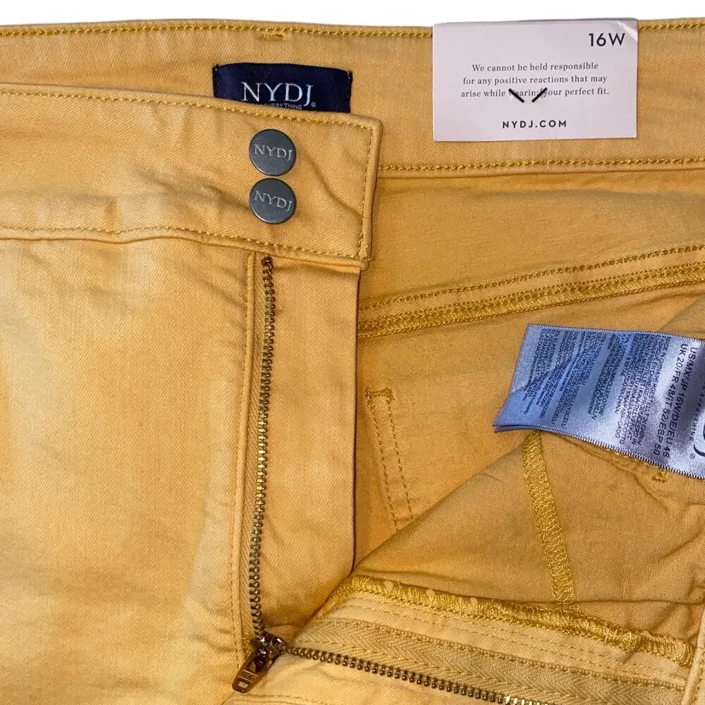 NWT NYDJ Roxanne Short Lift X Tuck Technology Orange Size 16W - Picture 5 of 9